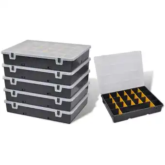 ManoMano Vidaxl - Sortimentsboxen 6 Stk. Schwarz Angebot