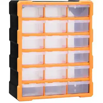 ManoMano Vidaxl - Multi-Schubladen-Organizer 18 Schubladen 38x16x47 cm Orange Angebot