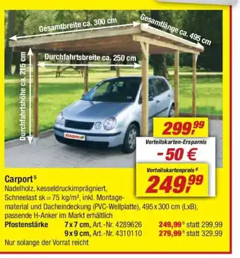 toom Baumarkt Carport Angebot