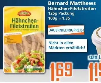 Klaas und Kock Bernard Matthews Hähnchen Filetsreifen 125g Angebot