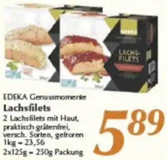 inkoop EDEKA Genussmomente Lachsfilets 250 g Packung Angebot