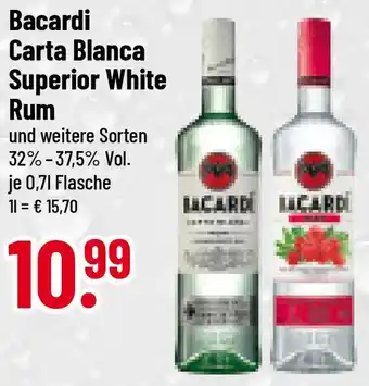 trinkgut Bacardi Carta Blanca Superior White Rum 0,7 L Flasche Angebot