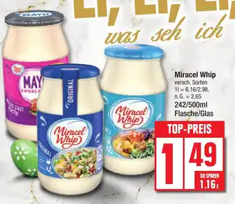 Edeka Miracel Whip versch. Sorten 242/500ml Flasche/Glas Angebot