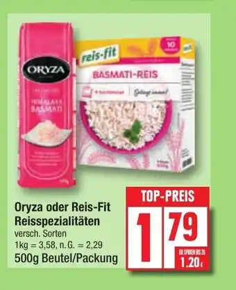 Edeka Oryza oder Reis-Fit Reisspezialitäten 500g Beutel/Packung Angebot