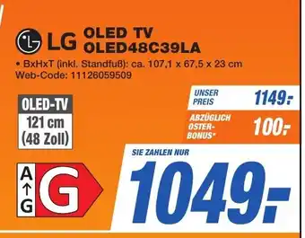 K+B Expert LG OLED TV OLED48C39LA Angebot