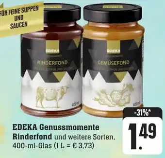 Scheck-in-Center EDEKA Genussmomente Rinderfond 400 ml Glas Angebot