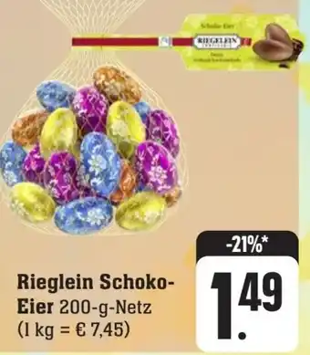 Scheck-in-Center Rieglein Schoko- Eier 200-g-Netz Angebot