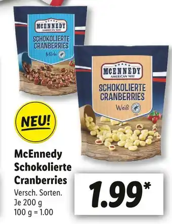 Lidl Mcennedy schokolierte cranberries Angebot