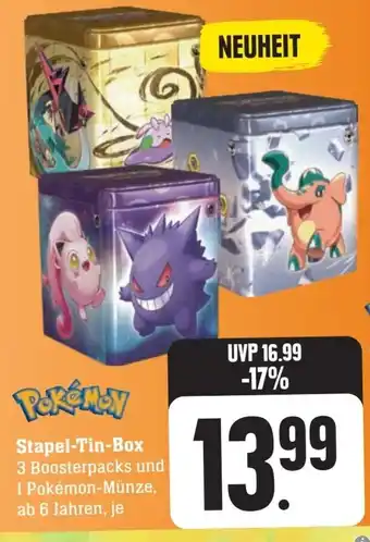 Scheck-in-Center Pokémon Stapel-Tin-Box Angebot