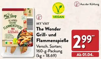 Aldi Nord MY VAY The Wonder Grill und Flammenspieße 160 g Packung Angebot