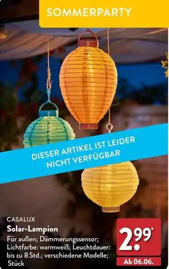 Solar Lampions Wetterfest Aldi