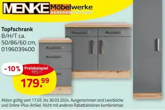 ROLLER MENKE Möbelwerke Topfschrank Angebot