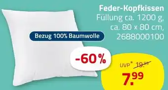 ROLLER Feder-Kopfkissen Angebot