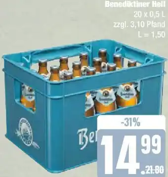 Marktkauf Benediktiner Hell 20 x 0,5 L Angebot