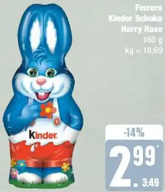 Marktkauf Ferrero Kinder Schoko Harry Hase 160 g Angebot