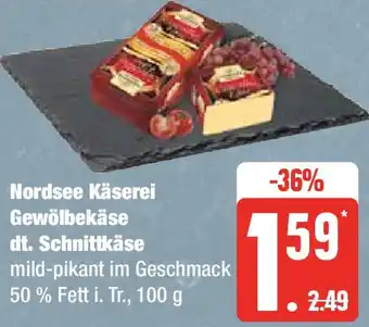 Marktkauf Nordsee Käserei Gewölbekäse dt. Schnittkäse 100 g Angebot