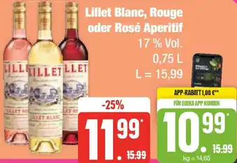 Marktkauf Lillet Blanc, Rouge oder Rosé Aperitif 0,75 L Angebot