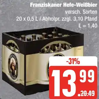 Marktkauf Franziskaner Hefe-Weißbier 20x0,5 L Angebot