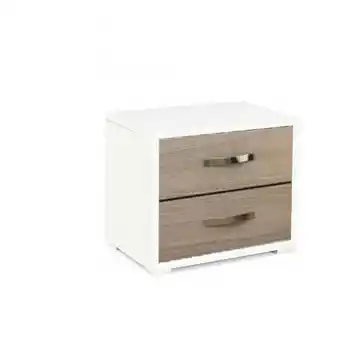 ManoMano Iperbriko - Nachttisch mit weißer Frontbox Elm 2 Schubladen 36x52xH 43 Angebot