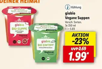 Lidl Giobio vegane suppen Angebot