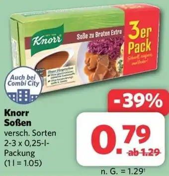 Combi Knorr Soßen 2-3 x 0,25 L Packung Angebot