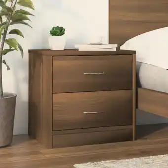 ManoMano Maisonchic - Nachttisch Nachtschrank Sideboard Braun Eichen-Optik 40x30x40 cm Holzwerkstoff DE18176 - Braun Angebot