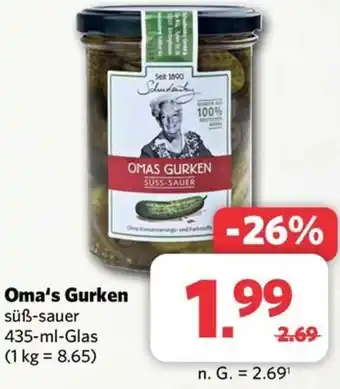 Combi Oma's Gurken 435 ml Glas Angebot