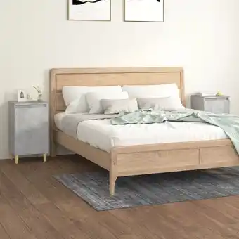 ManoMano Maisonchic - 2 Stk. Nachttische, Nachtkommode, Beistelltisch, Nachtschrank für Schlafzimmer Betongrau 40x35x70 cm Holzwerksto Angebot