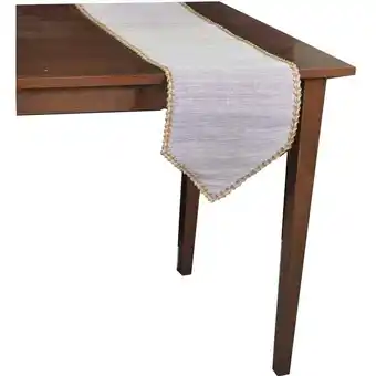 ManoMano Iperbriko - Rechteckige Läufertischdecke aus weißem Stoff, cm30x150 Angebot