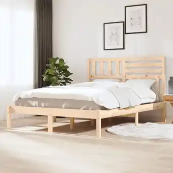 ManoMano Massivholzbett,Schlafzimmerbett,Doppelbett,Bett für Jugendliche,Erwachsene, ältere Menschen Kiefer 140x200 cm BZSTK340815 Mai Angebot