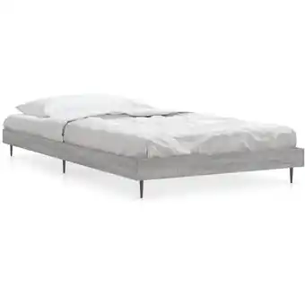 ManoMano Metallbett,Bettrahmen,Bettgestell für Einzelbett Grau Sonoma 90x190 cm Holzwerkstoff Bonnevie 22938 - Grau Angebot