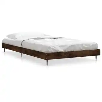 ManoMano Bettgestell für Erwachsenenbett,Bettrahmen Bettgestell Räuchereiche 90x200 cm Holzwerkstoff -Maison 79103 - Braun Angebot