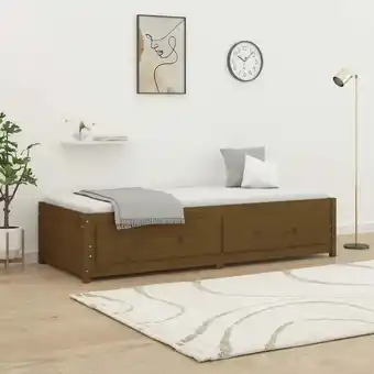 ManoMano Tagesbett,Klappbett,Gästebett,Jugendbett für Gästezimmer Schlafzimmer Honigbraun 90x190 cm Massivholz Kiefer VESS732446 Maiso Angebot