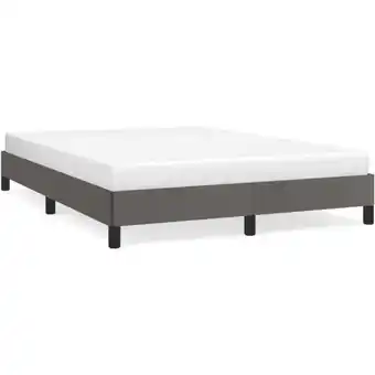 ManoMano Bettgestell - Schlafzimmerbett/Doppelbett - Erwachsenenbett Grau 140x190 cm Kunstleder XTJTE216877 Maisonchic Angebot