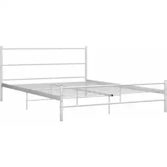 ManoMano Bettgestell für Erwachsenenbett,Bettrahmen Bettgestell,Schlafzimmerbett Weiß Metall 120x200 cm -Maison 52082 - Weiß Angebot