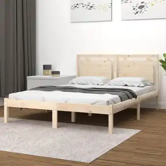 ManoMano Elegantes Bettgestell für Erwachsene, Bettrahmen Massivholzbett 120x200 cm -BVE45247 - Braun Angebot