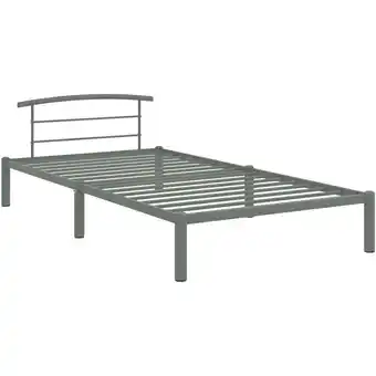 ManoMano Metallbett,Bettrahmen,Bettgestell für Einzelbett Grau Metall 90x200 cm Bonnevie 16540 - Grau Angebot