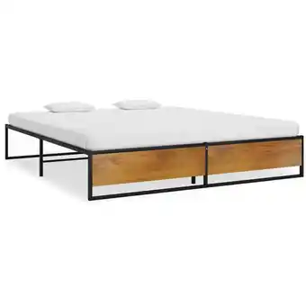 ManoMano Maisonchic - Bettgestell Doppelbett Bett für Schlafzimmer Schwarz Metall 140x200 cm DE98984 - Schwarz Angebot