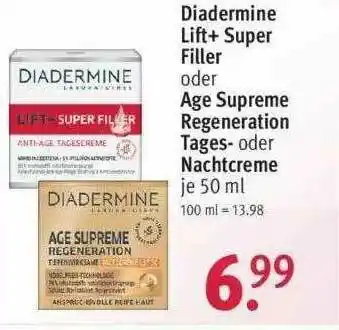 Rossmann Diadermine Lift+ Super Filler Oder Age Supreme Regeneration Tages- Oder Nachtcreme Angebot