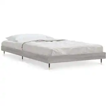 ManoMano Maisonchic - Bettgestell für Erwachsenenbett,Bettrahmen Metallbett,Schlafzimmerbett Grau Sonoma 100x200 cm Holzwerkstoff -Mai Angebot