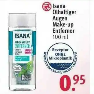 Rossmann Isana ölhaltiger Augen Make-up Entferner Angebot