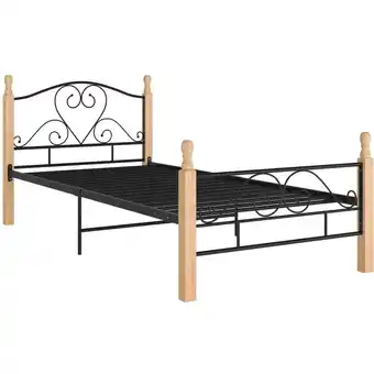 ManoMano Bettgestell für Erwachsenenbett,Bettrahmen Bettgestell Schwarz Metall 100x200 cm -Maison 97231 - Schwarz Angebot