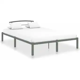 ManoMano Bett - Jugendbett Bettgestell Grau Metall 140x200 cm BV483975 Bonnevie Angebot