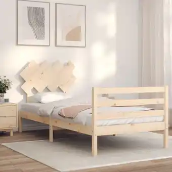 ManoMano Massivholzbett mit Kopfteil,Schlafzimmerbett,Einzelbette,Bett für Jugendliche,Erwachsene, ältere Menschen 100x200 cm BZSTK143 Angebot