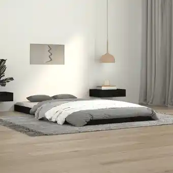 ManoMano Massivholzbett Einzelbett Bett für Schlafzimmer Schwarz 100x200 cm Kiefer DE38630 - Schwarz Angebot