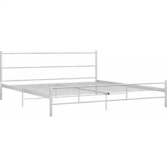 ManoMano Bonnevie - Bettrahmen für Einzelbett,Metallbett, Bettgestell Weiß Metall 200×200 cm 84667 Angebot