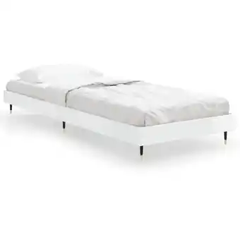 ManoMano Maisonchic - Bettgestell für Erwachsenenbett,Bettrahmen Metallbett,Schlafzimmerbett Hochglanz-Weiß 75x190 cm Holzwerkstoff -M Angebot