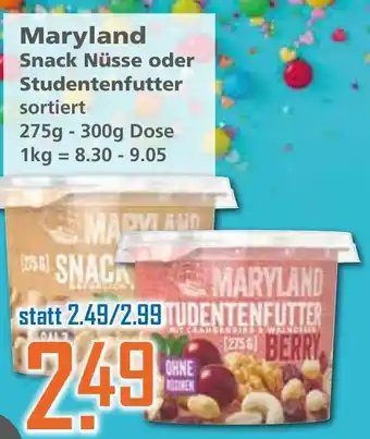 Klaas und Kock Maryland Snack Nüsse oder Studentenfutter 275-300g Angebot