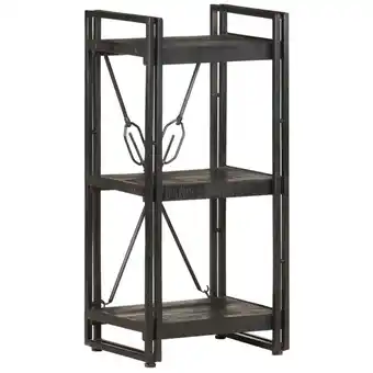 ManoMano Bonnevie - Bücherregal,Standregal 3 Fächer Schwarz 40x30x80 cm Mango Massivholz vidaXL Angebot