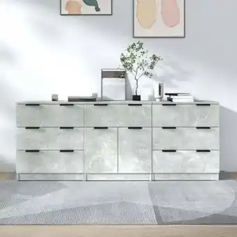 ManoMano Bonnevie - 3-tlg. Sideboard-Set,Kommode Betongrau Holzwerkstoff vidaXL Angebot